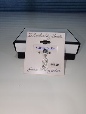 Sterling Silver Flip Flop Charm - Silver